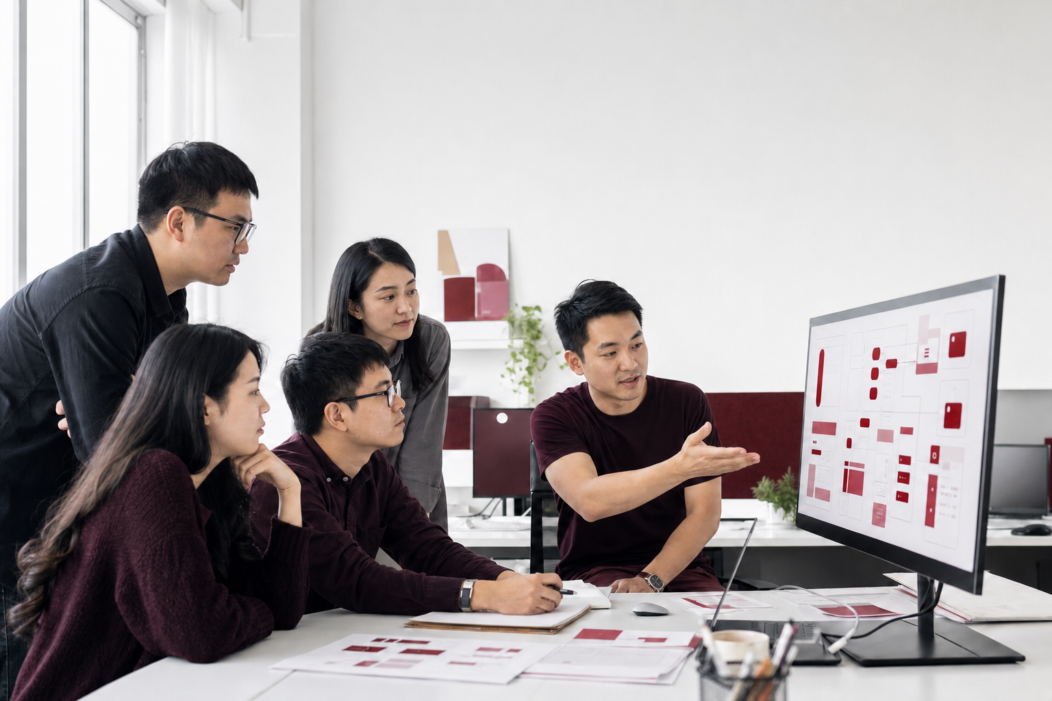 红色视觉的软件产品团队共同梳理企业业务流程